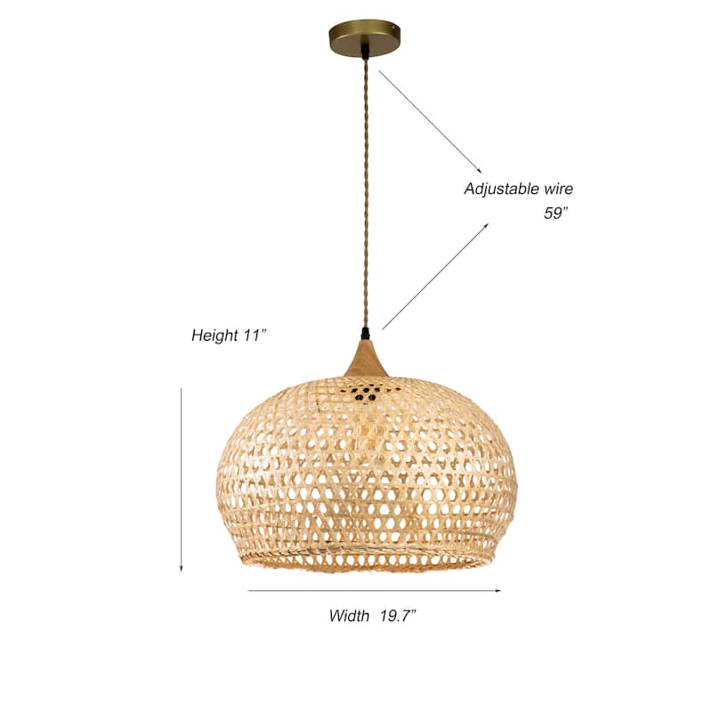 Wicker Rattan Pendant Light