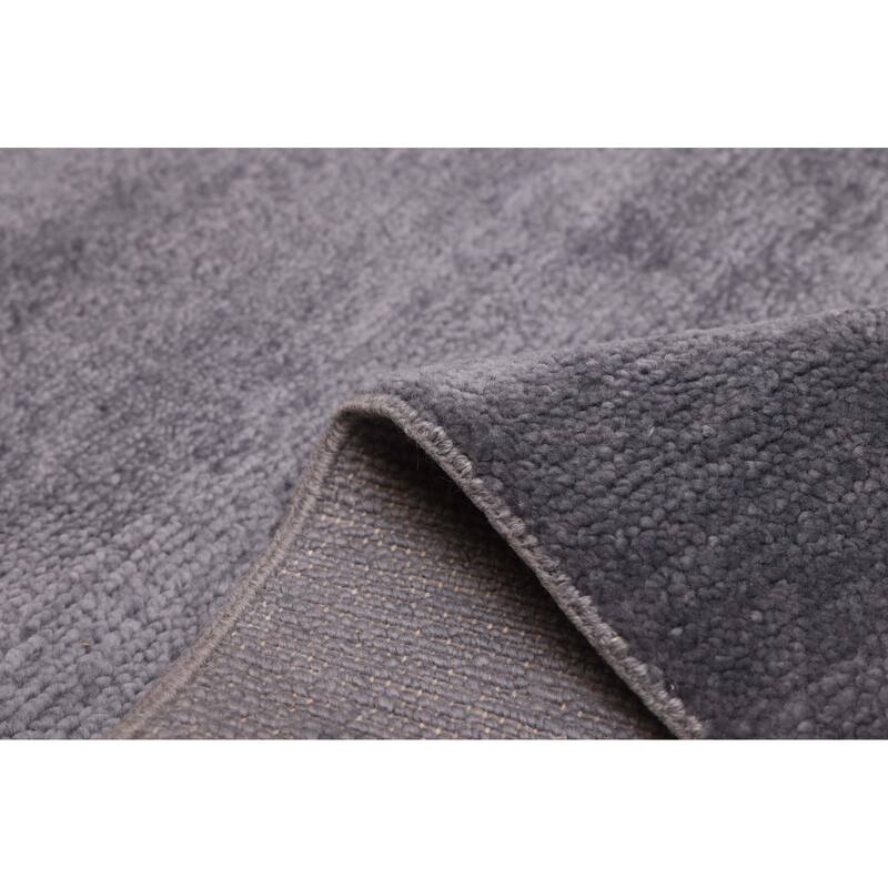 ECARPETGALLERY Hand-knotted Mystique Denim Blue Wool Rug - 5'9 x 8'1