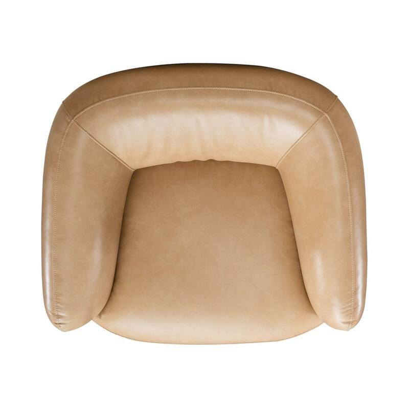 Liberty Furniture Donovan Leather Upholstered Swivel Accent Chair - Tan - Width 36" x Depth 33" x Height 28"