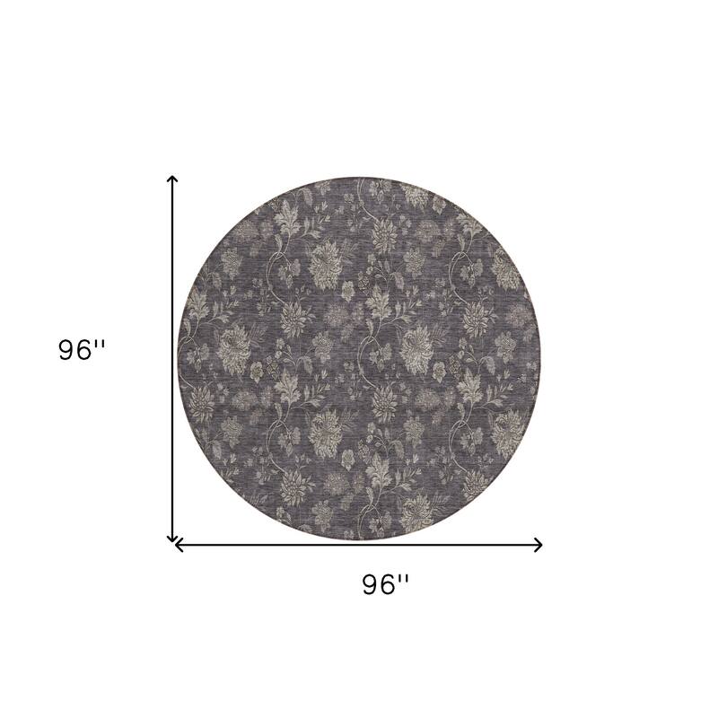 HomeRoots Floral Transitional Rectangle Outdoor Rug