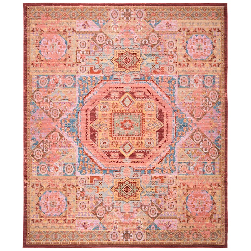 SAFAVIEH Valencia Chedva Boho Oriental Distressed Rug - Multi - 8' x 10'