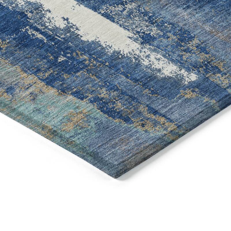 HomeRoots Abstract Transitional Rectangle Outdoor Rug