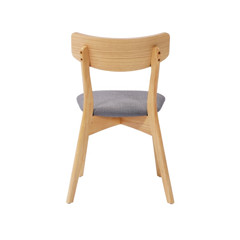 Chazz Mid-Century Modern Upholstered Rubberwood Dining Chairs (Set of 2/4) by Christopher Knight Home