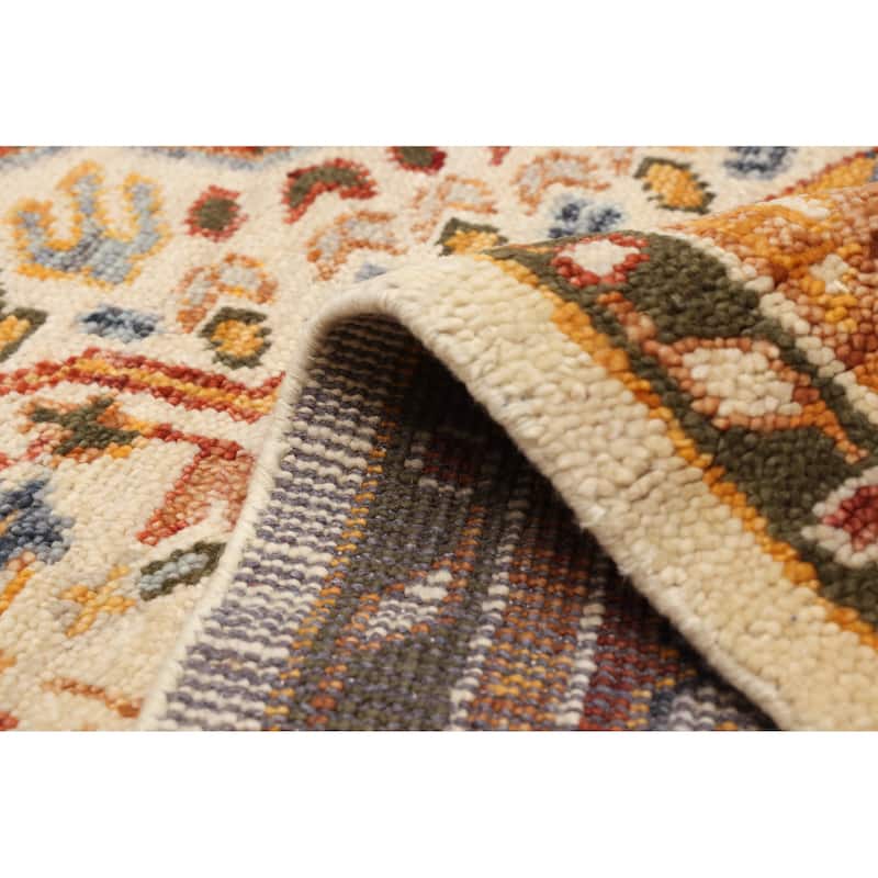 ECARPETGALLERY Hand-knotted Mamluk Ivory Wool Rug - 8'0 x 10'2