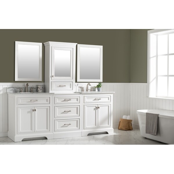 Shop Milano 96" Double Sink Bathroom Vanity Modular Set in ...