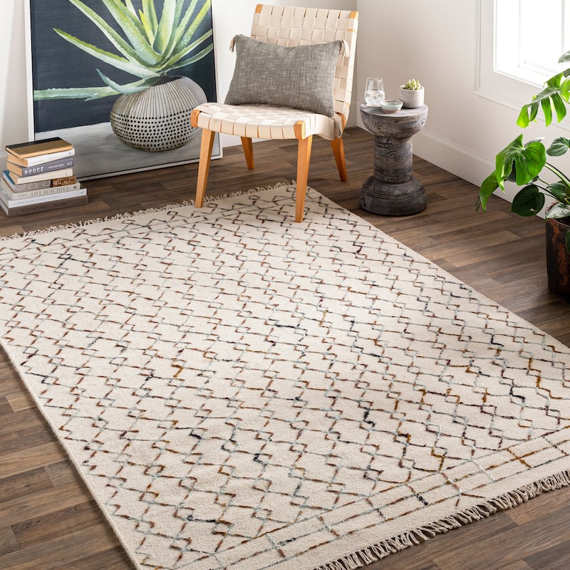 The Curated Nomad Duncan Hand-woven Wool Area Rug - 8' x 10' - Cream