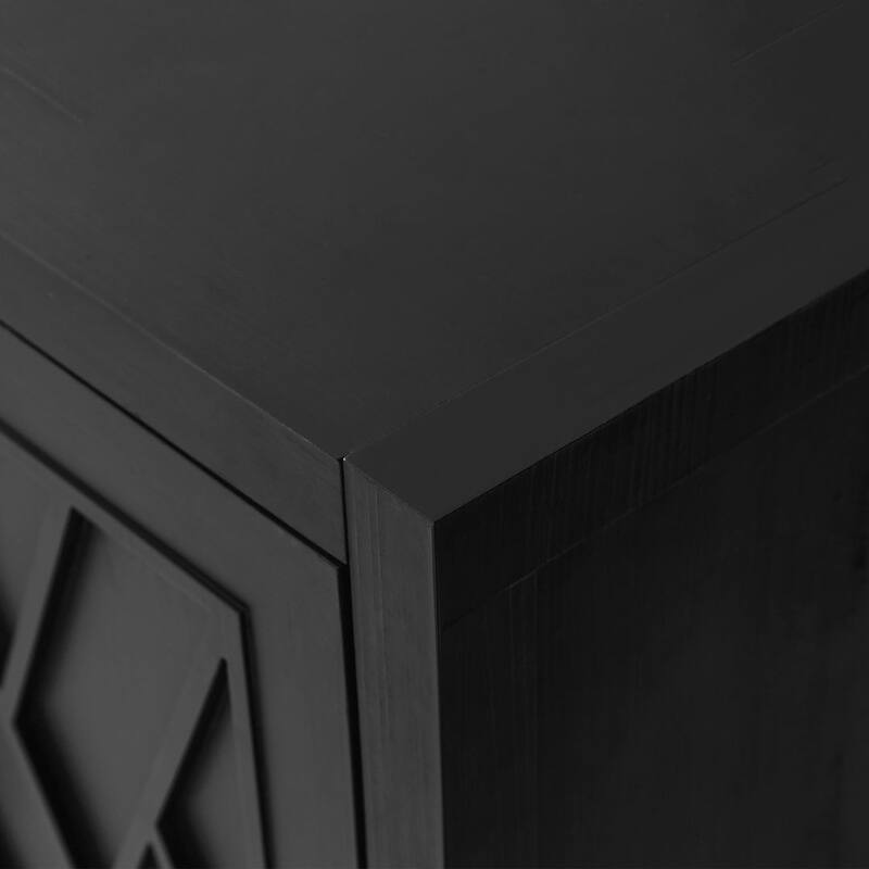 59.80"W Wooden Country Vintage Old Entryway Cabinet With 4 Doors