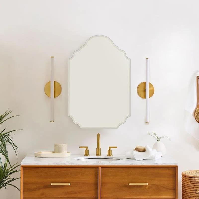 TEHOME Velora Frameless Irregular Medicine Cabinet with Beveled Mirror - 20" x 30"