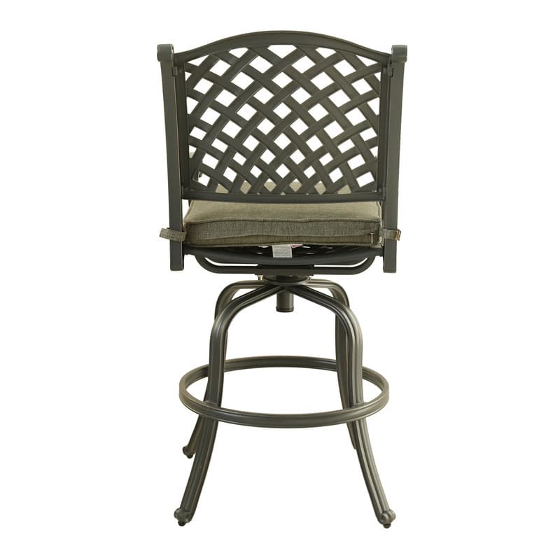 Ventura Cast Aluminum Bar Stool with Cushion (Set of 2)