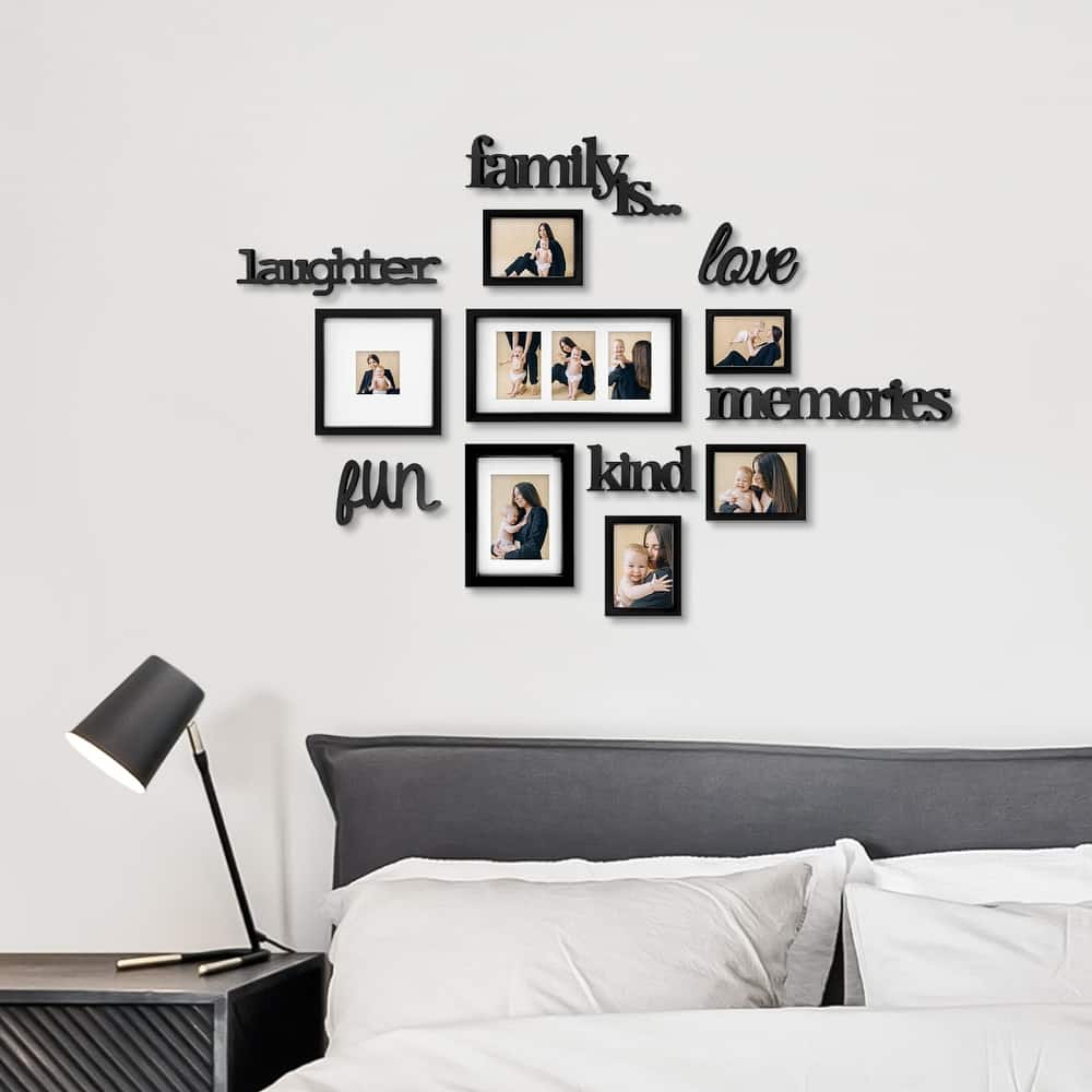 HELLO LAURA Family and Love Set Plaque Collage Photo Frame for Memories