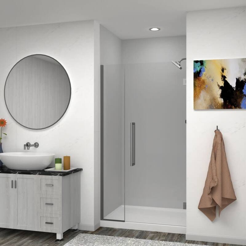 Transolid EHTB425307610C-T Elizabeth 76" High x 42-1/2" Wide Hinged - Matte Black