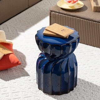 Artistic Weavers Marthe Indoor/ Outdoor Blue 18-inch Garden Stool