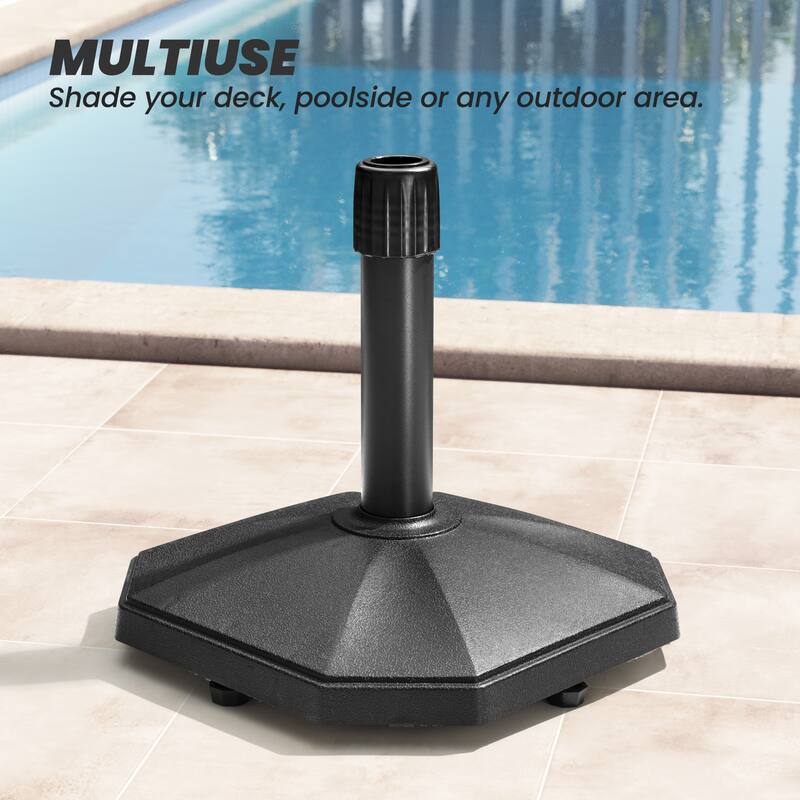 30-lb Outdoor Patio Umbrella Stand Base Holder Black