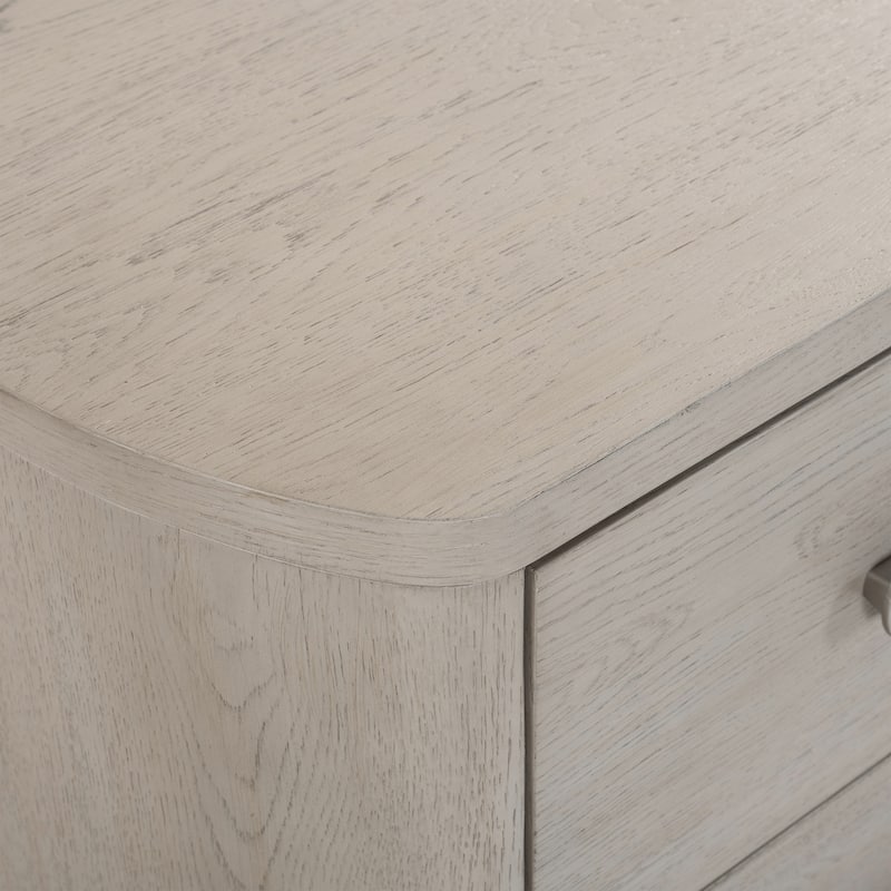 Furniture of America Weegin Modern 4-Piece White Oak Wood Panel Bedroom Set