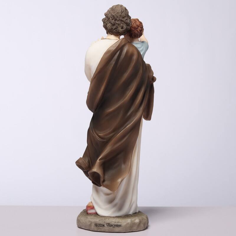6.3 inches Height Polyresin Saint Joseph Holding Baby Jesus Multicolor Finish Figurine