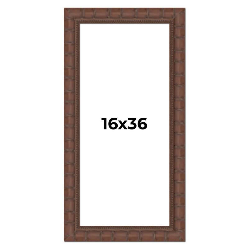 16x36 Frame Pewter Solid Wood Picture Frame Width 1.625 Inches | Interior Frame Depth 0.6875 Inches