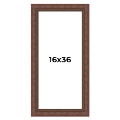 16x36 Frame Pewter Solid Wood Picture Frame Width 1.625 Inches | Interior Frame Depth 0.6875 Inches