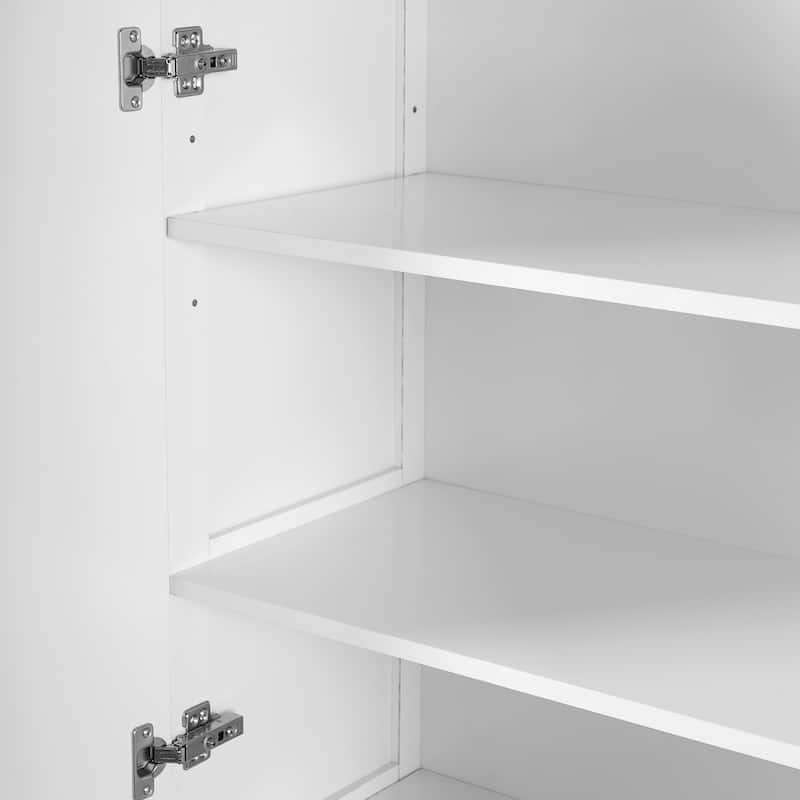 72.2"Tall Freestanding Bathroom Cabinet With 3 Drawers (Partitioned, Standard, Deep), Adjustable Shelf,Soft-Close Doors