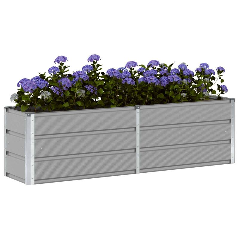 vidaXL Planter in Steel - 39.37 x 15.75 x 17.72"
