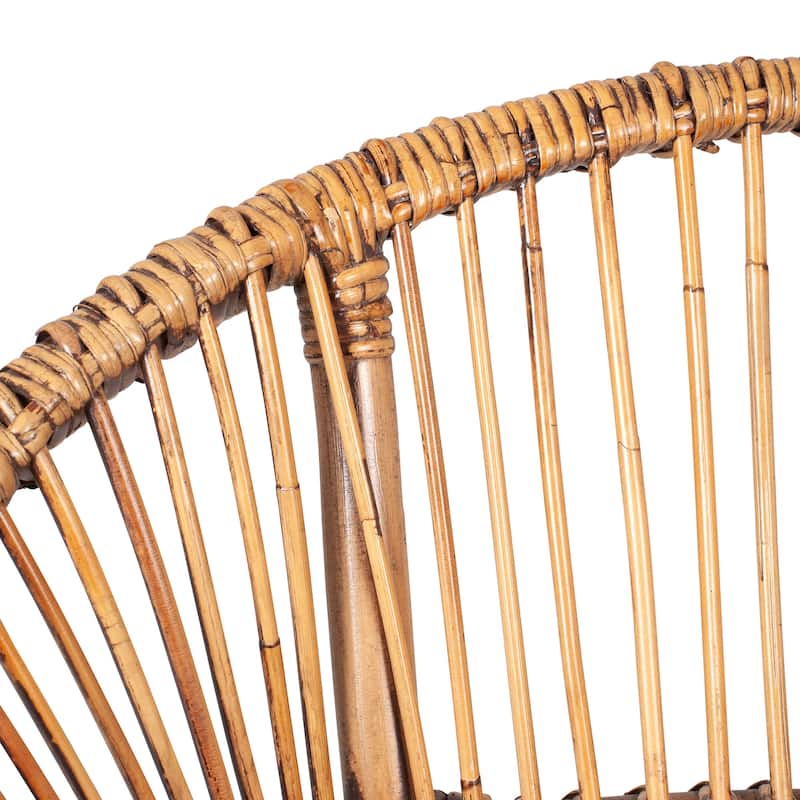 Natural Rattan Handwoven Papasan Accent Chair by East at Main
