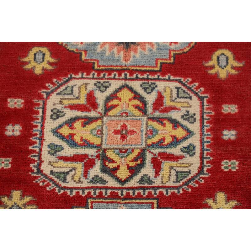 Traditional Red Kazak Foyer Rug Handmade Wool Carpet - 2'10" x 3'9"