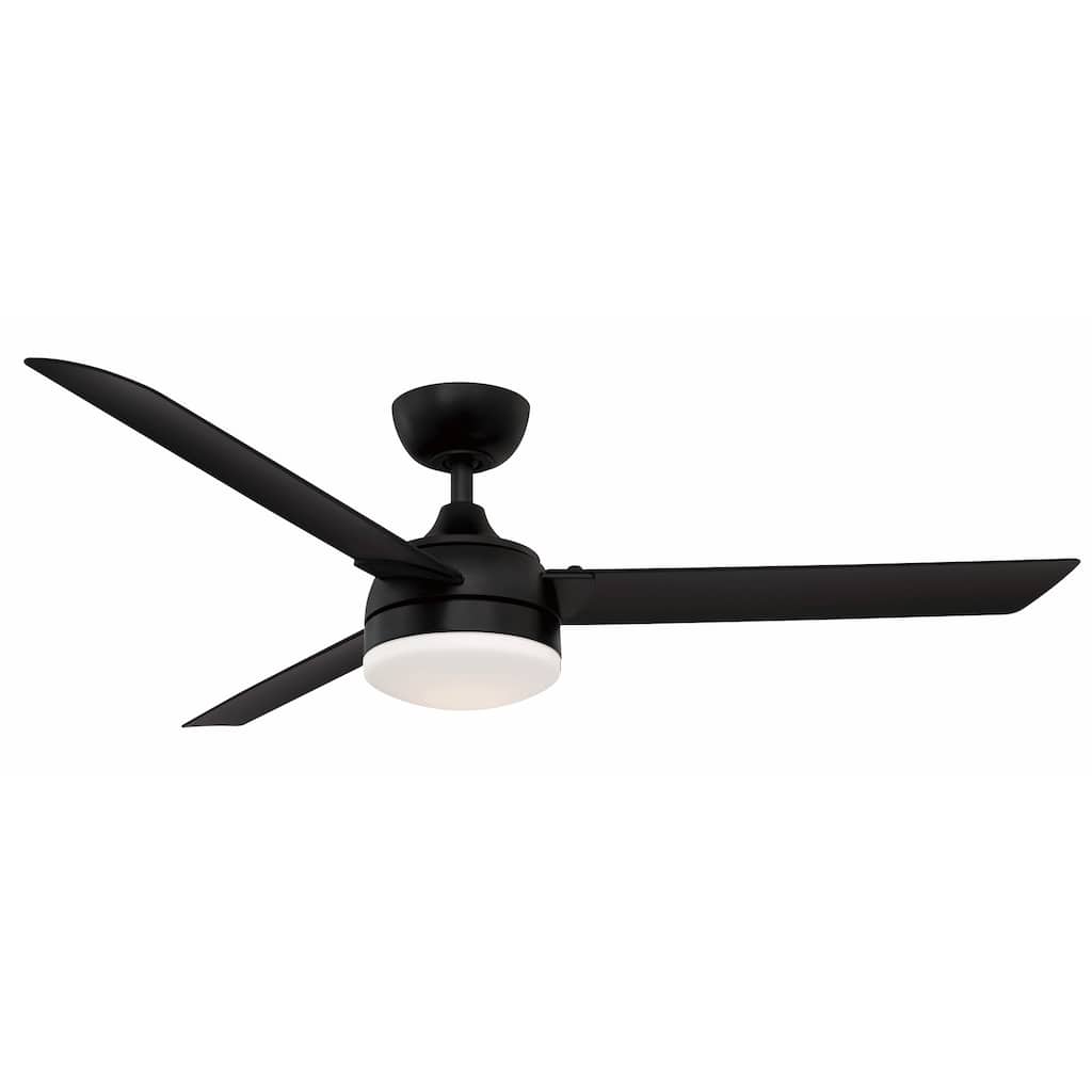 Xeno Wet 56 inch Indoor/Outdoor Ceiling Fan with Black Blades and LED Light Kit - Black