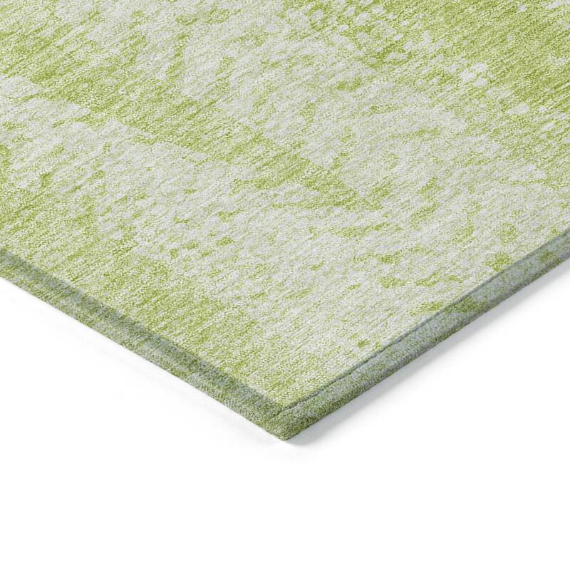 HomeRoots Botanical Leaves Transitional Rectangle Outdoor Rug