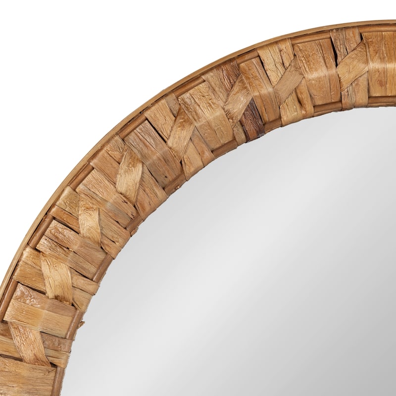 Kate and Laurel Laalima Woven Round Mirror - 26x26