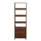 preview thumbnail 5 of 9, Nightstand with Bookshelf,Night Stand with 2 Storage Drawers for Bedroom
