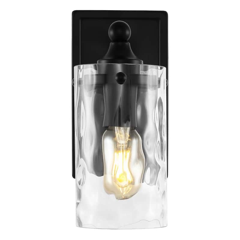SAFAVIEH Lighting Jobie 7-inch Glass Shade Wall Sconce with Bulbs (Set of 2) - 7 in. W x 4.5 in. D x 9.5 in. H