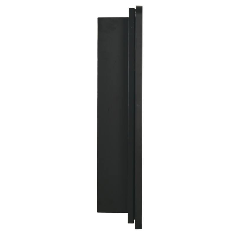 Black Medicine Cabinet Metal Framed Wall mount or Recessed Mirror Cabinet