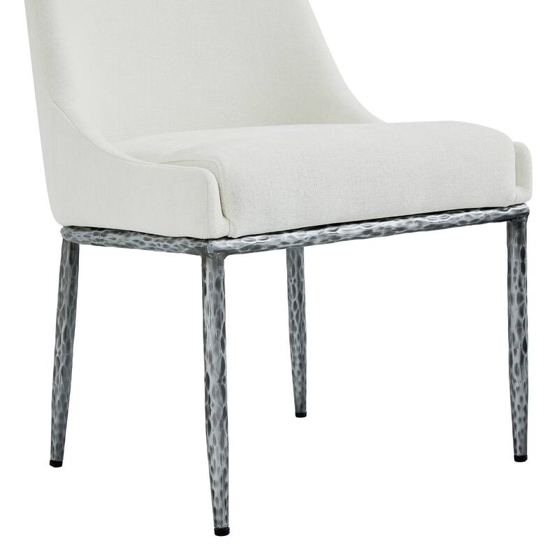 Christopher Knight Home - 5-Piece Dining Set with Metal Brass Leg Upholstered Chairs & 47.25" Round Pedestal Dining Table