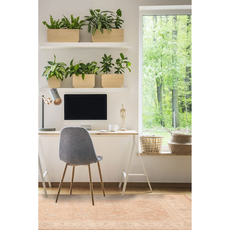 ECARPETGALLERY Hand-knotted Peshawar Oushak Brown Wool Rug - 5'7 x 7'8