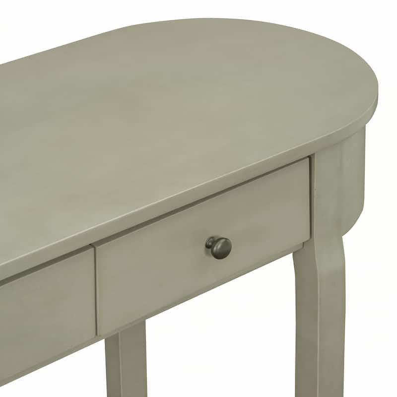 Retro Console Table with Curved Design,Grey