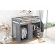 preview thumbnail 6 of 38, Contemporary Twin Size Loft Bed with Wardrobe and Staircase, Desk and Storage Drawers and Cabinet in 1, Maximized Space, Gray