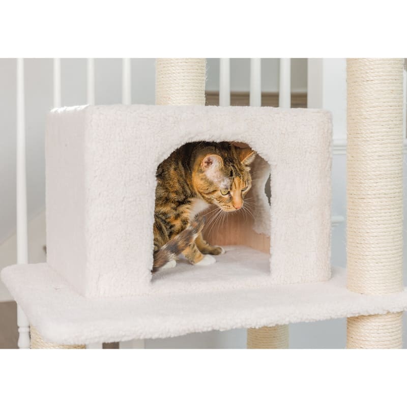 Classic Real Wood Cat Tree In Ivory, Jackson Galaxy Approved - Ivory