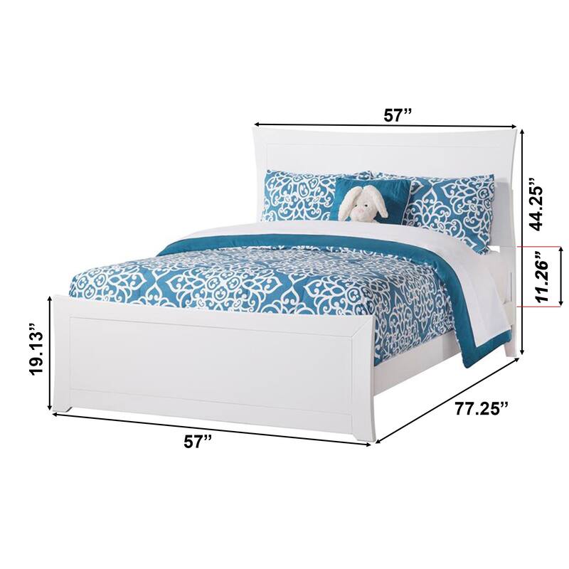 Metro Full Bed with Matching Footboard in White