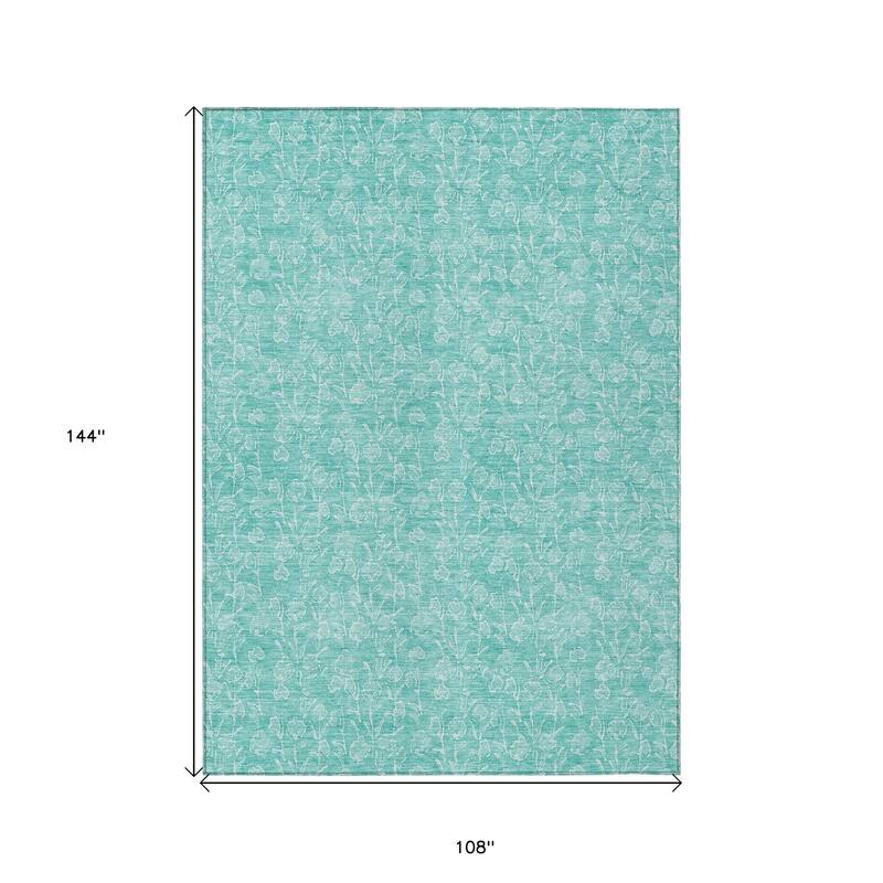 HomeRoots Floral Transitional Rectangle Outdoor Rug