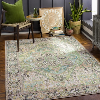 Livabliss Adenia Vintage Medallion Printed Area Rug