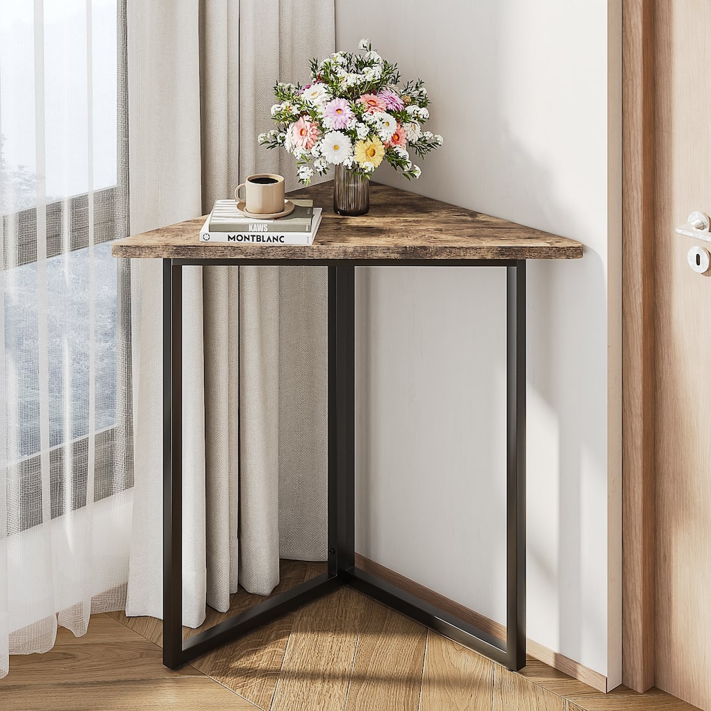 Multi-Purpose Simple Triangle Corner Table Small Corner Shelf Unit for ...