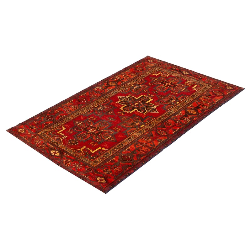 ECARPETGALLERY Hand-knotted Anadol Red Wool Rug - 4'0 x 6'10