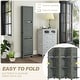 preview thumbnail 39 of 41, HOMCOM 5 Panel 67" Tall Wood Room Divider, Privacy Screen with 3 Display Shelves, and Folding Storage for Bedroom or Home Office