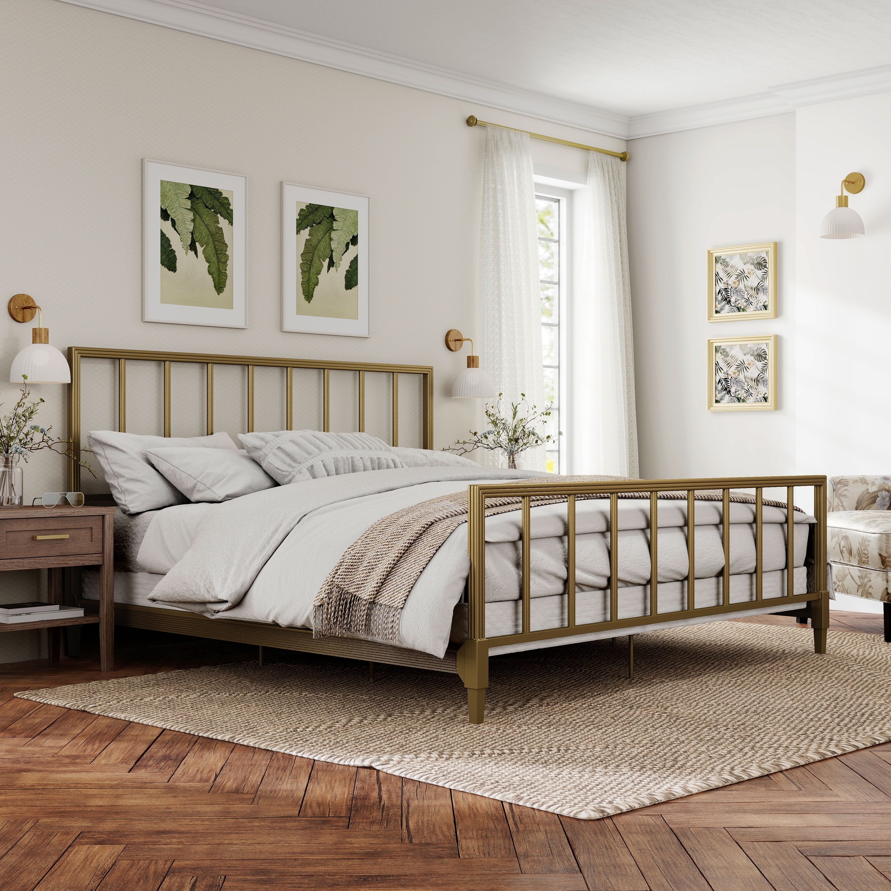 Furniture of America Blair Brass Metal Bed