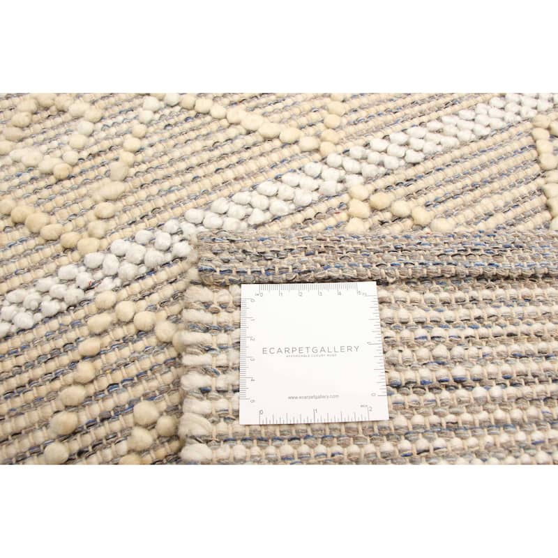 ECARPETGALLERY Braid weave Sienna Cream Wool Rug - 5'0 x 8'0