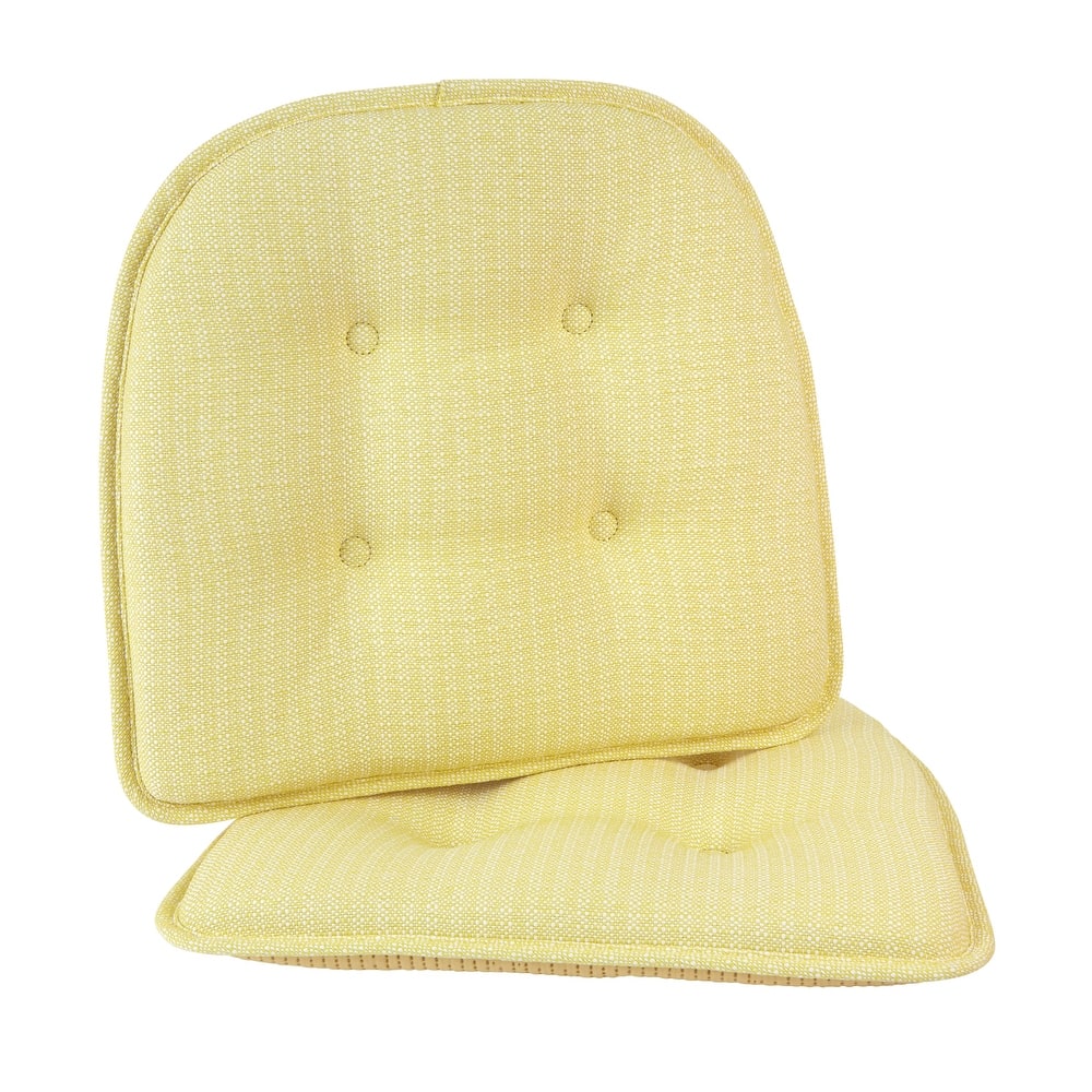 Klear Vu Non-Slip 15" x 16" Omega Tufted Dining Chair Cushion Set