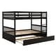 preview thumbnail 19 of 17, Full Size Bunk Bed with Ladder and Safety Rails