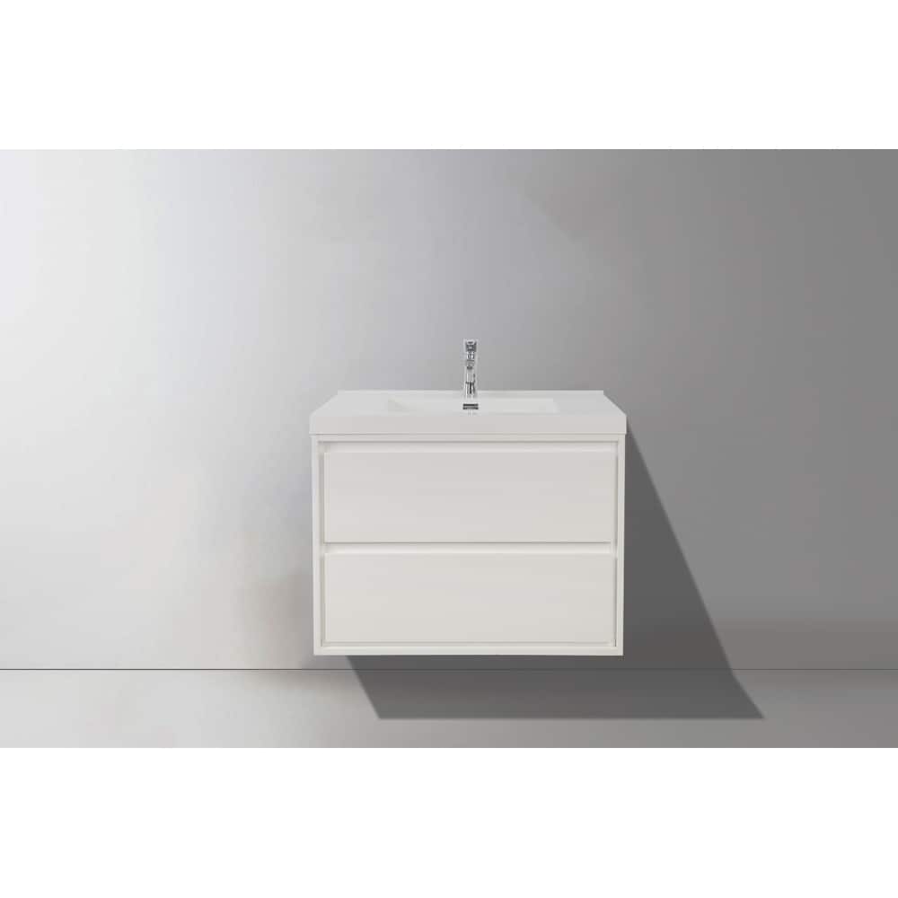 Sage 24" wall mounted bathroom vanity with single basin acrylic top