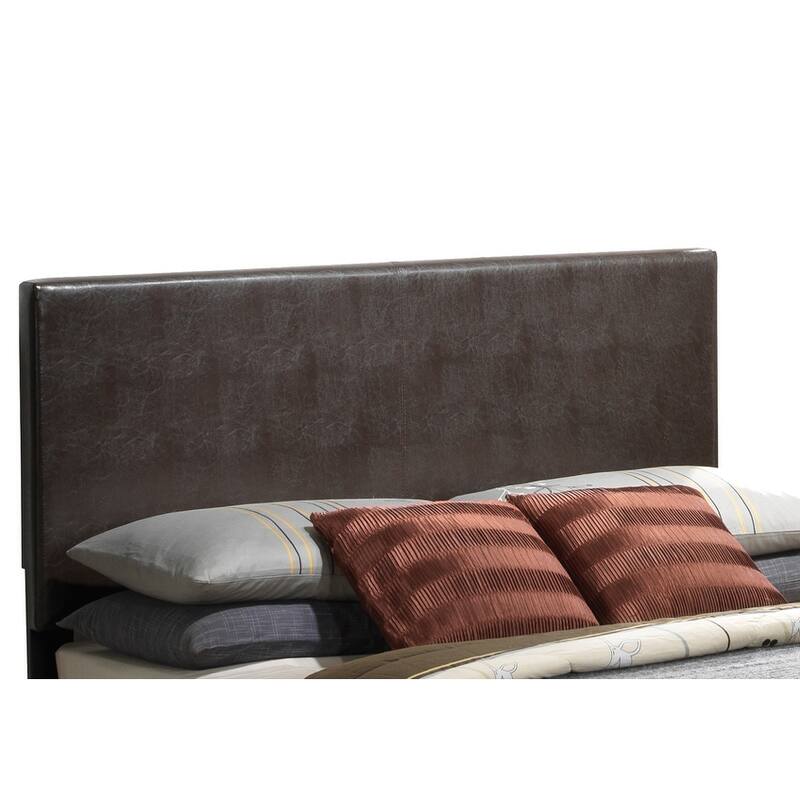 Twin Bed in Cappuccino Faux Leather, Durable and Stylish