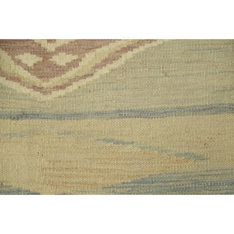 Hand Woven Oriental 100% Wool Carpet Southwestern Modern Beige & Ivories Kilim Area Rug - 4' 9'' X 3' 3''