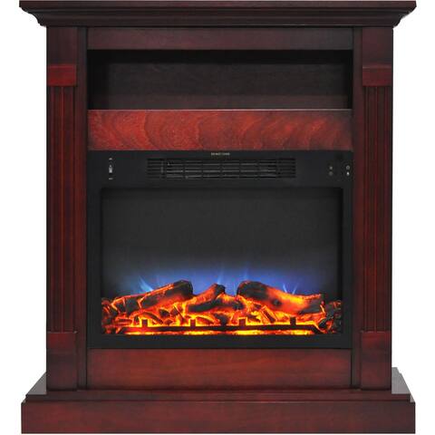 Cambridge CAM3437-1CHRLED Sienna 34 In. Electric Fireplace w/ Multi-Color LED Insert and Cherry Mantel